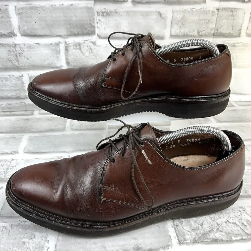 Allen Edmonds Globetrotter Men's Size 10.5 B Brown Leather Oxford Comfort Shoes